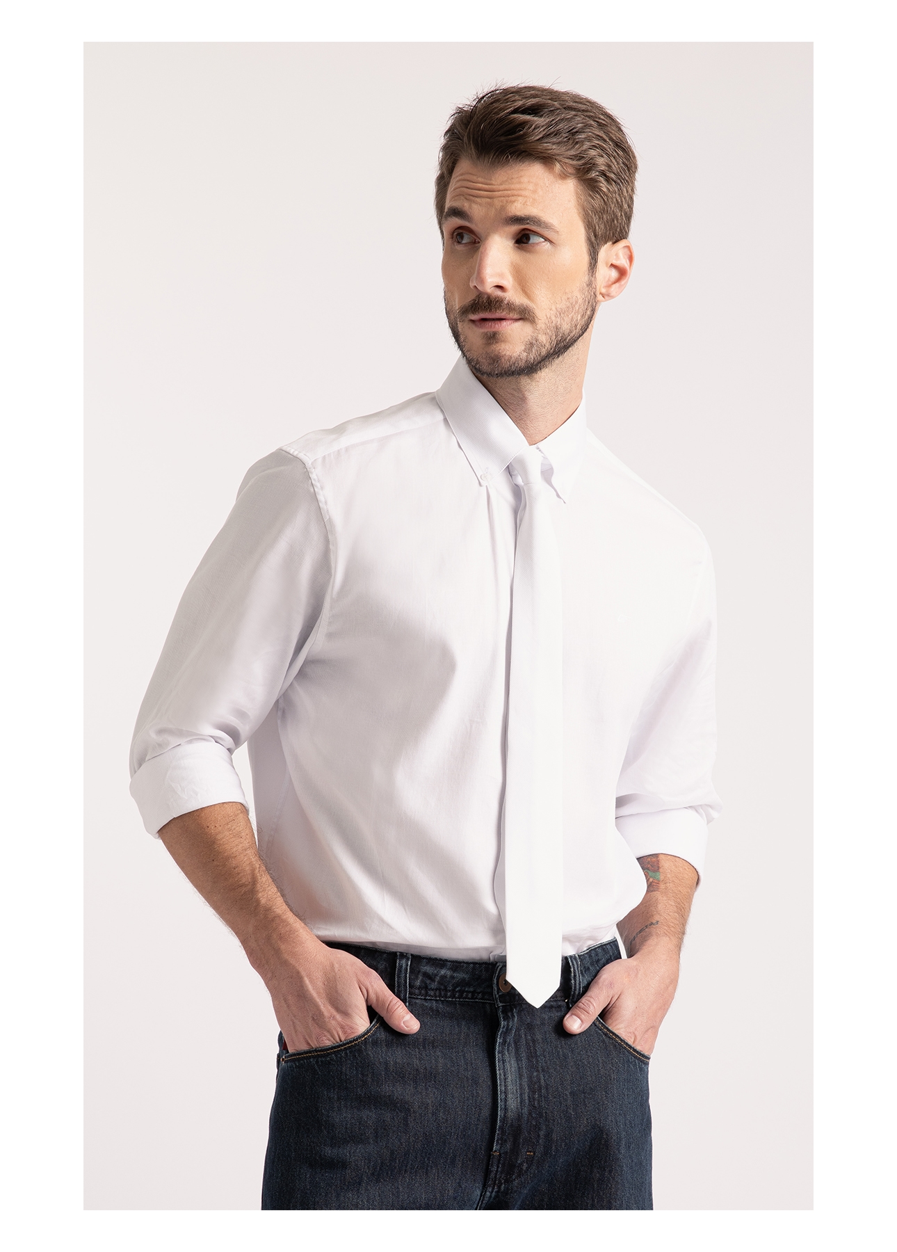Camisa Orion Down Branco