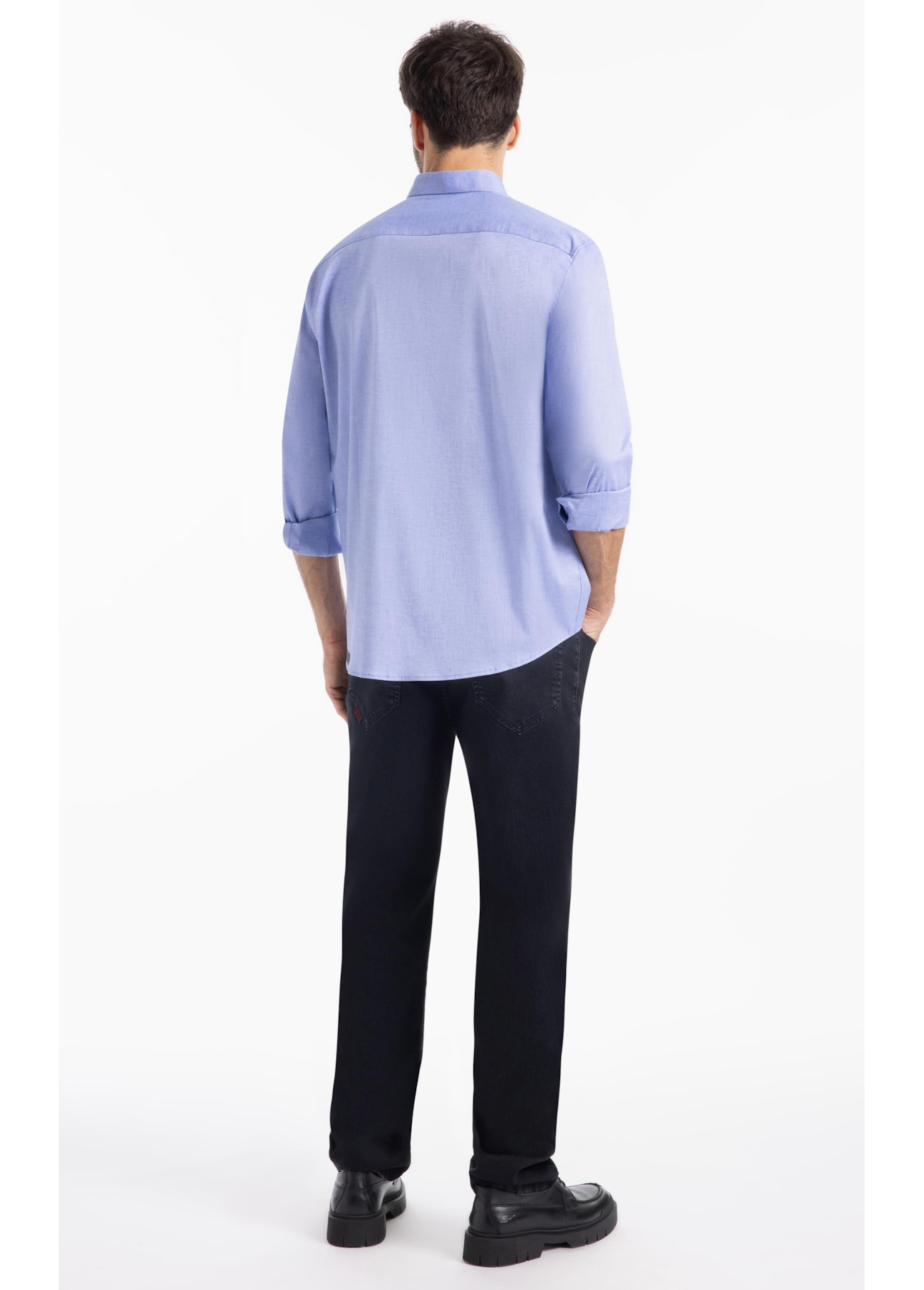 Camisa Oxford Button Down Azul Bic