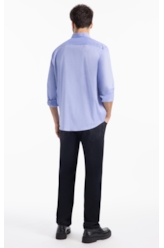 Camisa Oxford Button Down Azul Bic