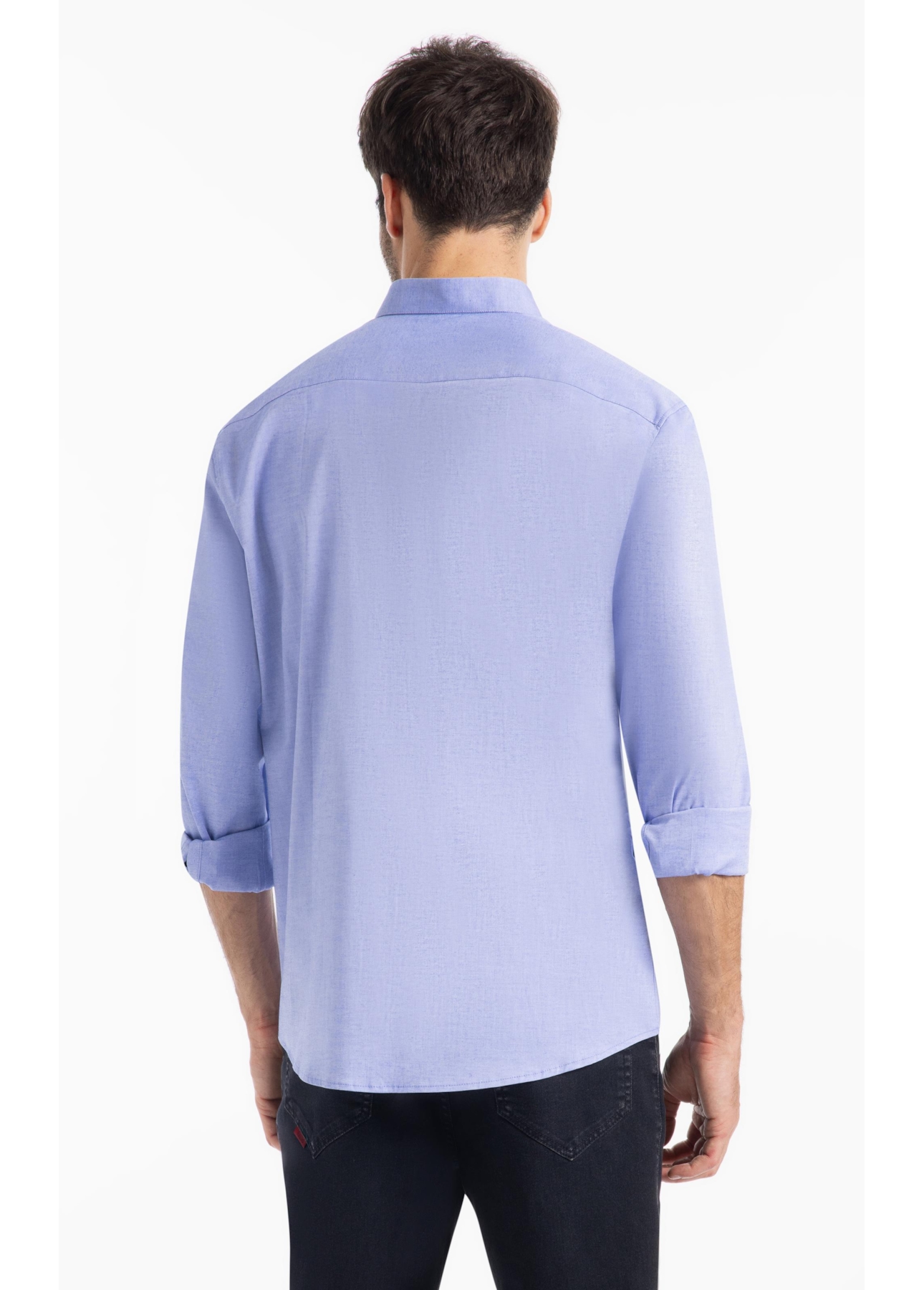 Camisa Oxford Button Down Azul Bic