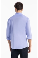 Camisa Oxford Button Down Azul Bic