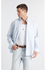 Camisa Oxford Classic Button Down Azul Claro