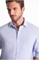 Camisa Oxford Slim Italian  Azul Bic