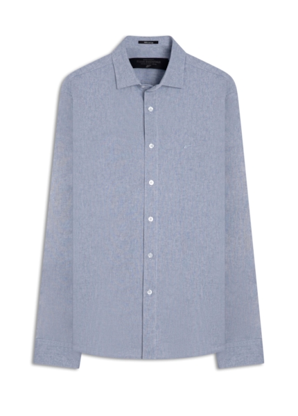 Camisa Oxford Slim New Italian Azul Bic