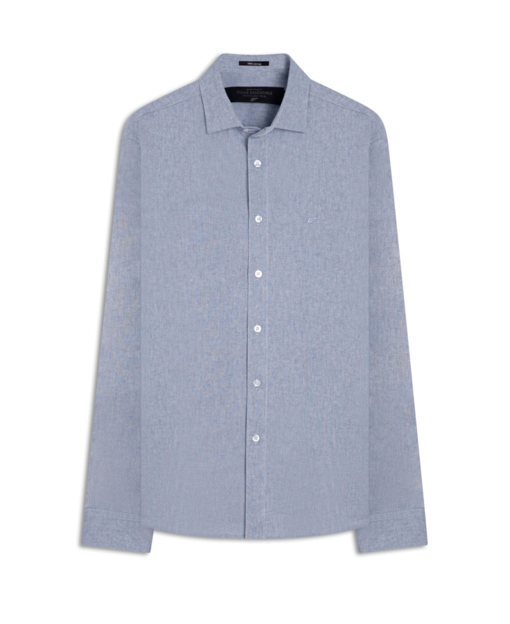 Camisa Oxford Slim New Italian Azul Bic