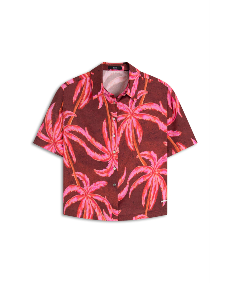 Camisa Palms Summer Petit Vermelho