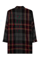 Camisa Plaid Dye Yarn Vermelho