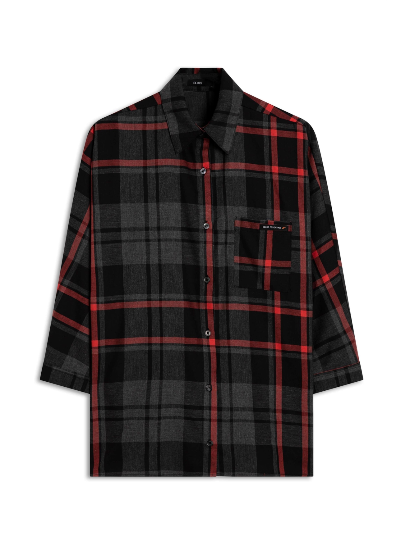 Camisa Plaid Dye Yarn Vermelho