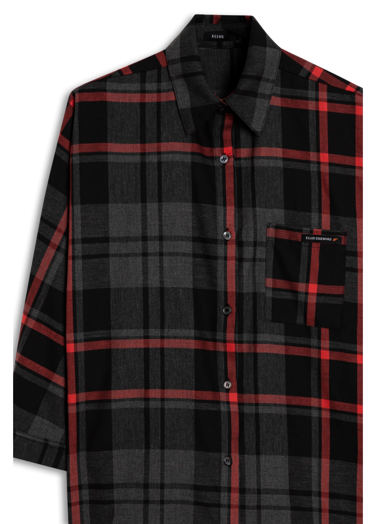 Camisa Plaid Dye Yarn Vermelho