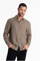 Camisa Puro Linho Dark Caqui