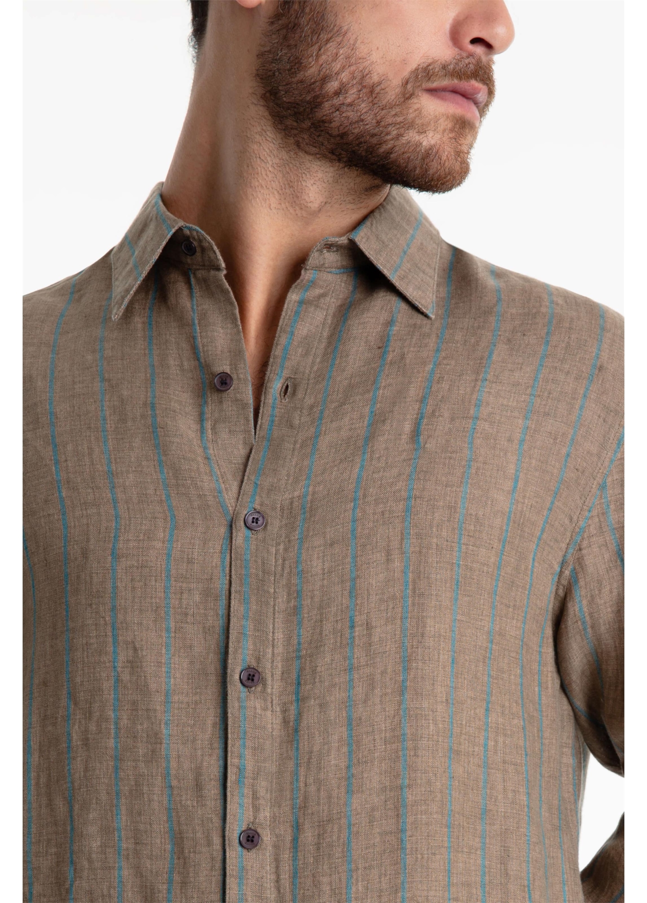 Camisa Puro Linho Dark Caqui