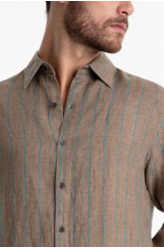 Camisa Puro Linho Dark Caqui