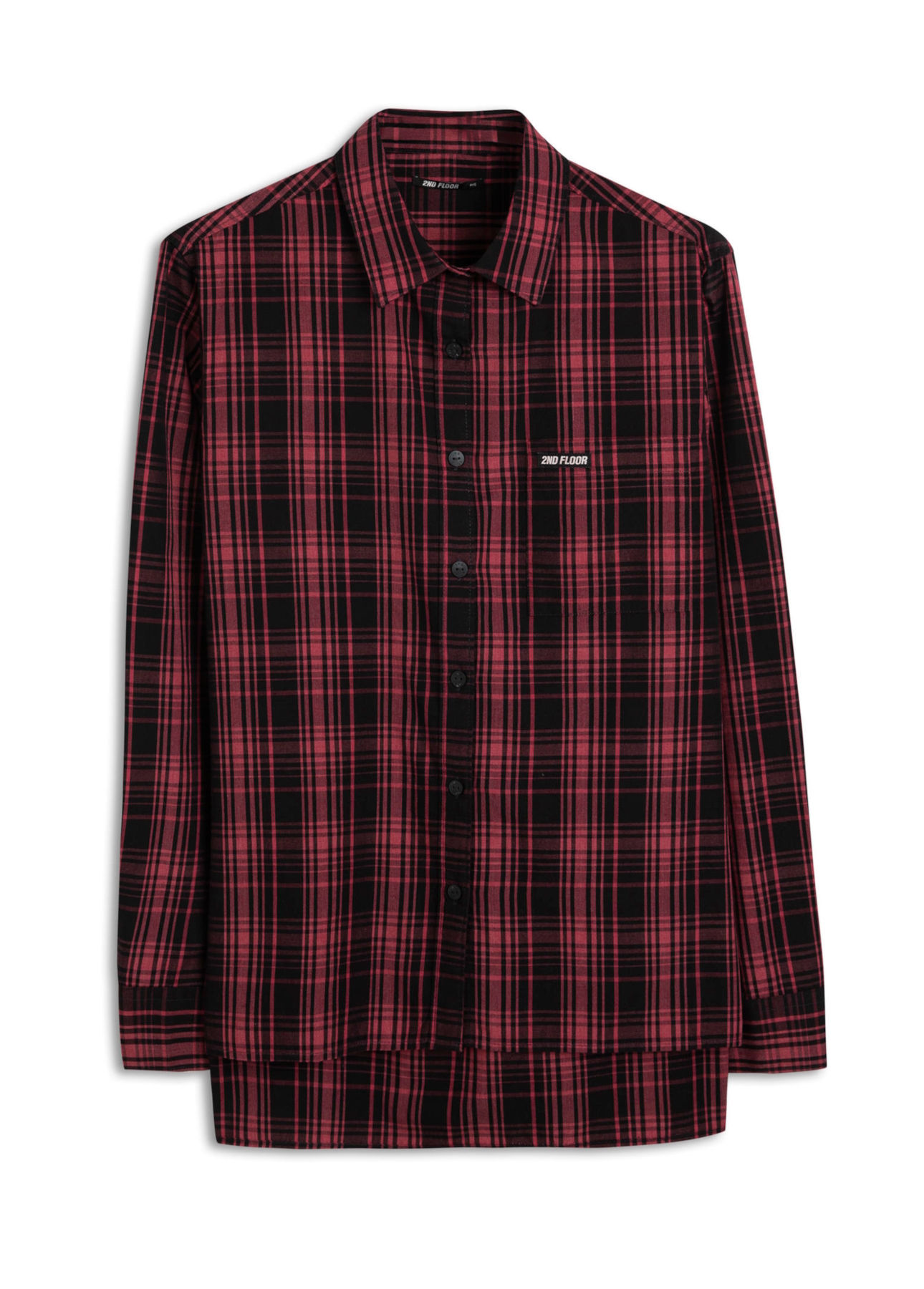 Camisa Rome Check Pocket 2nd Floor Vermelho