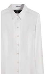 Camisa Satin Ly Slim Xangai Fusioned Branco