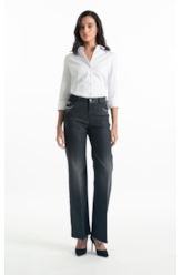 Camisa Satin Ly Slim Xangai Fusioned Branco