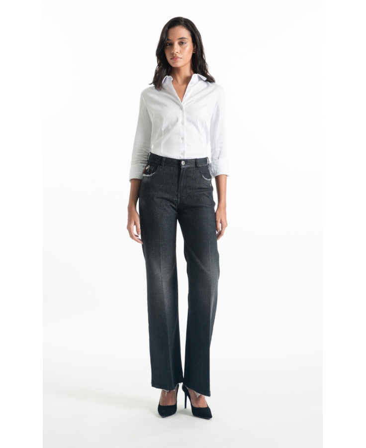 Camisa Satin Ly Slim Xangai Fusioned Branco