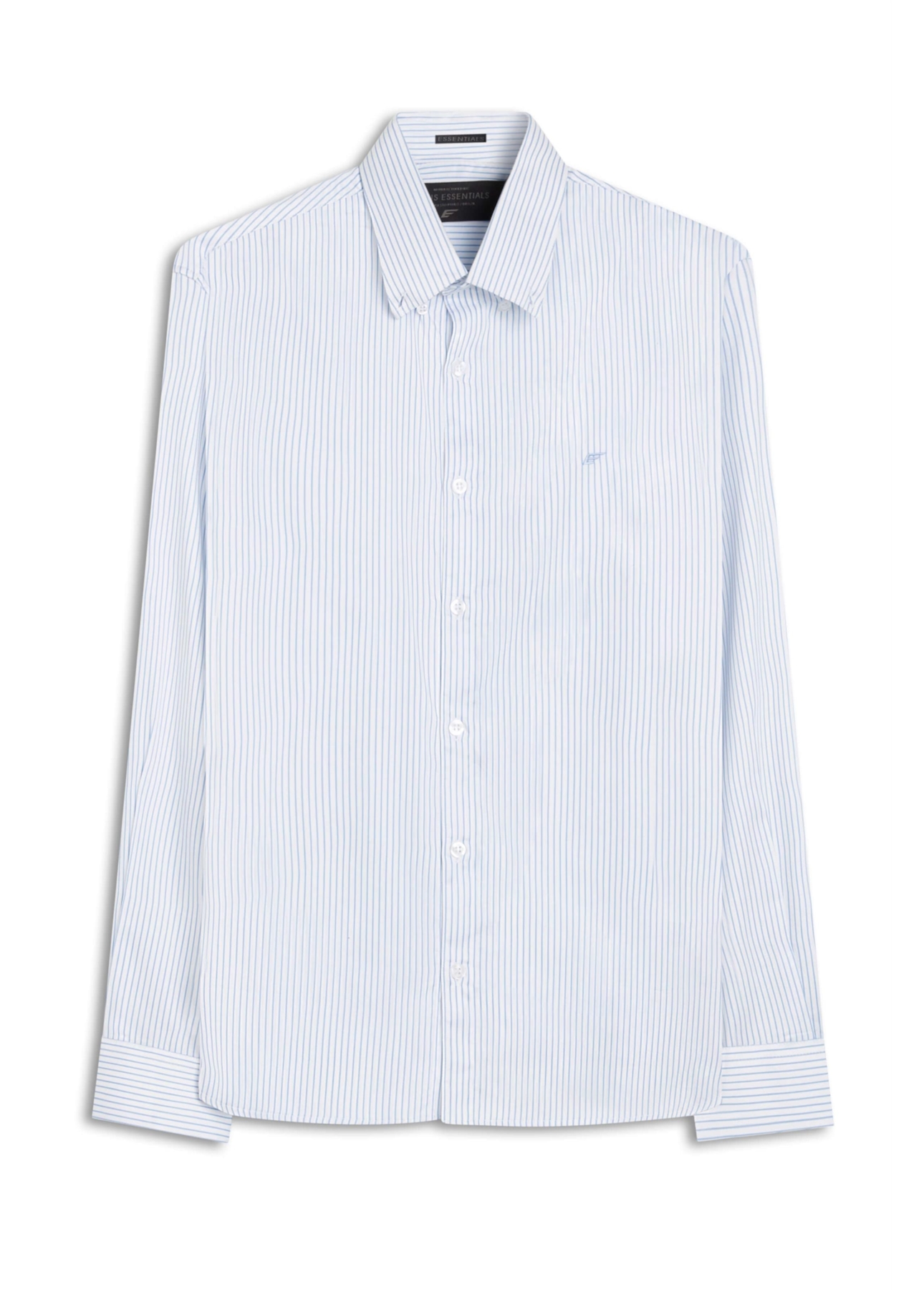 Camisa Satin Slim Button Down Azul Claro