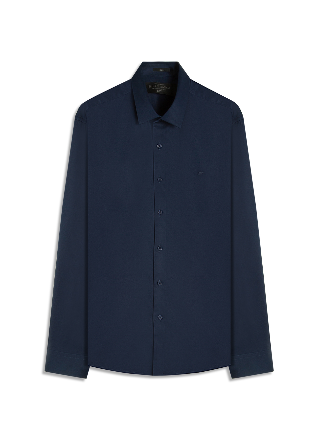 Camisa Satin Slim New Italian Dark Navy