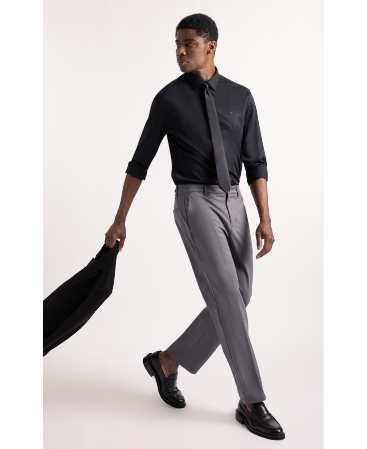 Camisa Satin Slim New Italian Preto