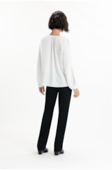 Camisa Segal Bata Lace Off White
