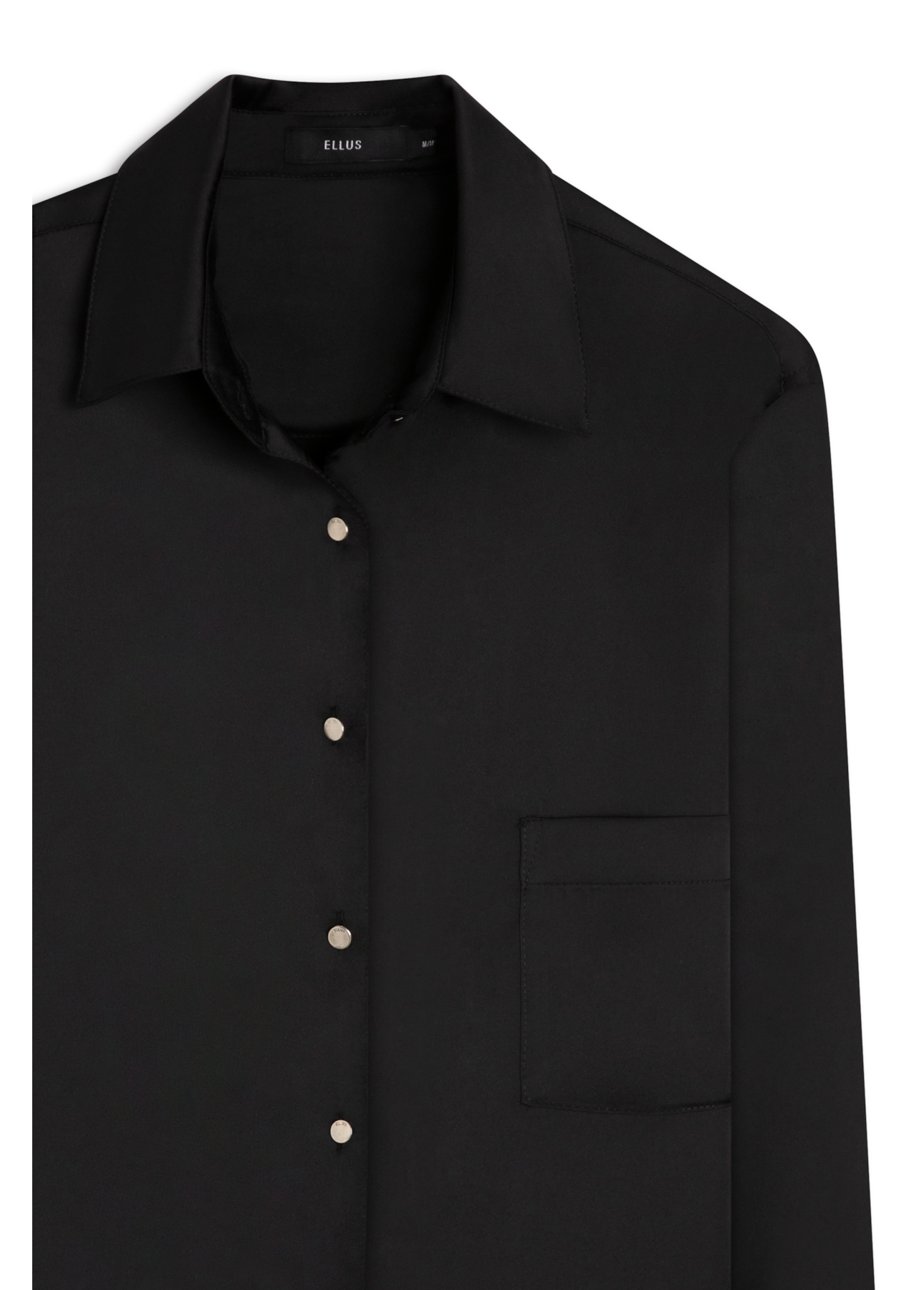 Camisa Segal Buttons Ellus Preto