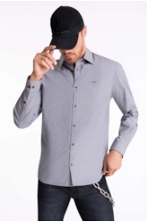 Camisa Slim Anatomic Cinza