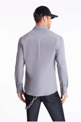 Camisa Slim Anatomic Cinza
