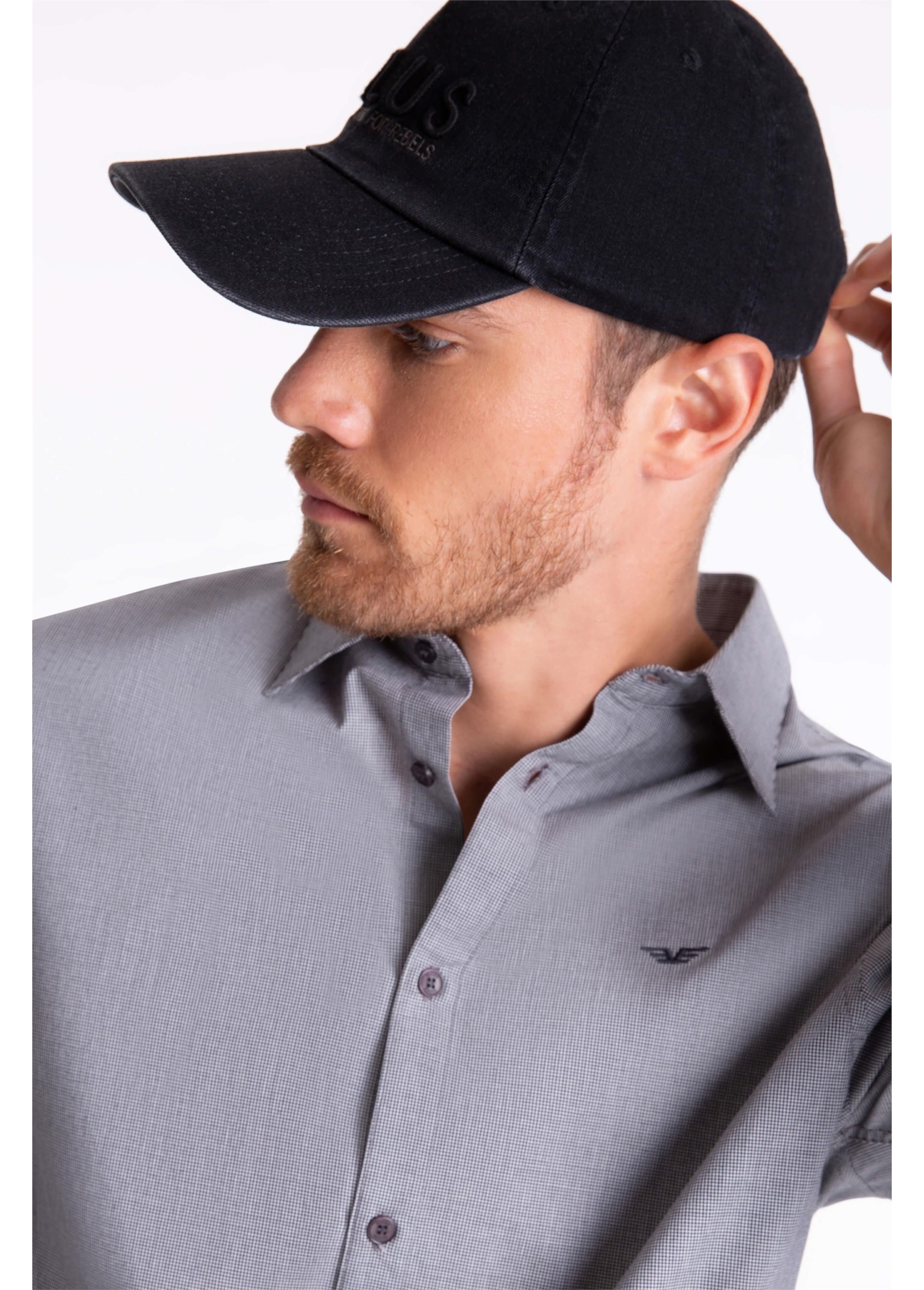 Camisa Slim Anatomic Cinza
