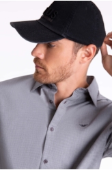 Camisa Slim Anatomic Cinza