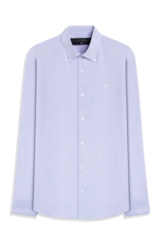 Camisa Slim Button Down Azul Pervante