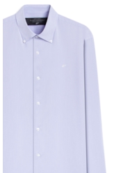 Camisa Slim Button Down Azul Pervante
