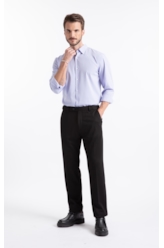 Camisa Slim Button Down Azul Pervante