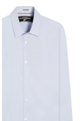 Camisa Slim Xangai Azul Seco