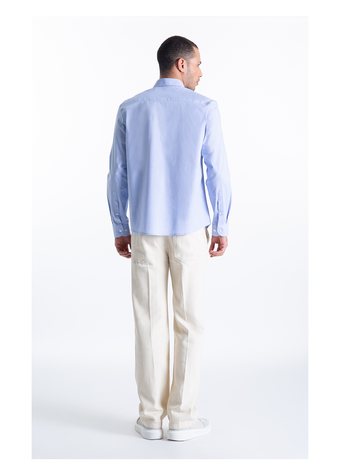 Camisa Slim Xangai Azul Seco