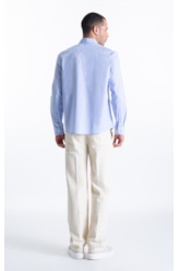 Camisa Slim Xangai Azul Seco