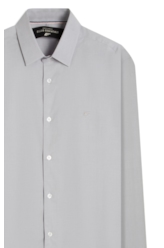 Camisa Slim Xangai Cinza Claro