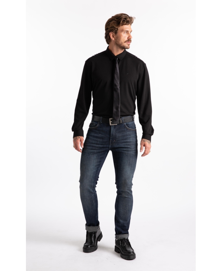 Camisa Slim Xangai Preto