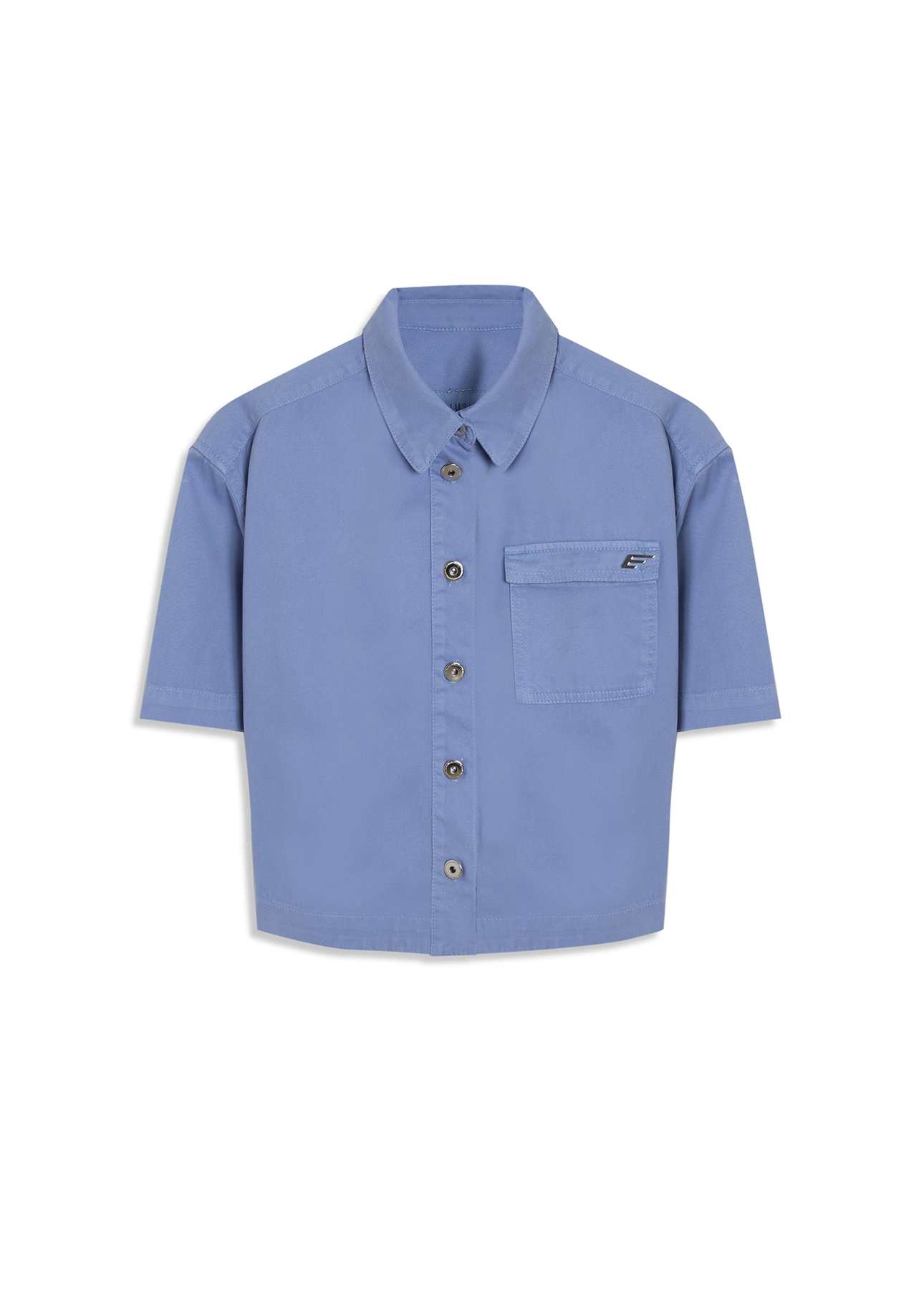 Camisa Soft Twill Boxy e Asa Azul Pervante