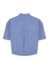 Camisa Soft Twill Boxy e Asa Azul Pervante