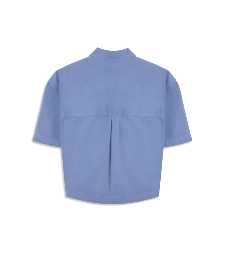 Camisa Soft Twill Boxy e Asa Azul Pervante