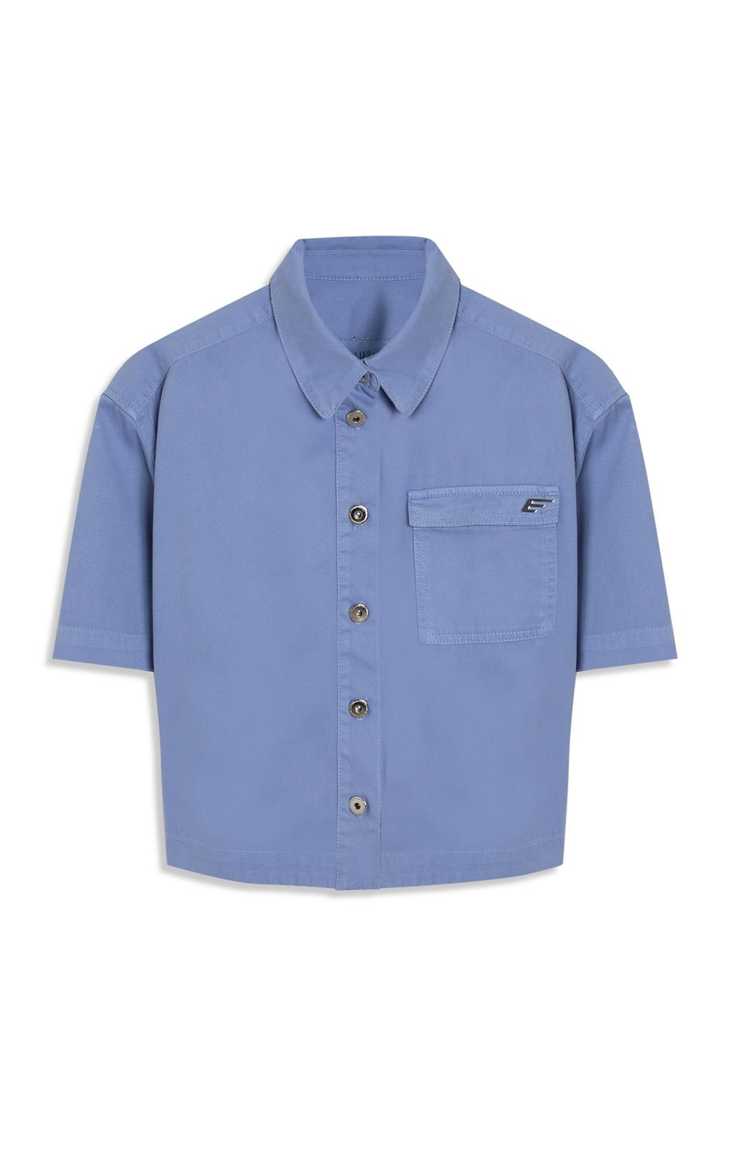 Camisa Soft Twill Boxy e Asa Azul Pervante