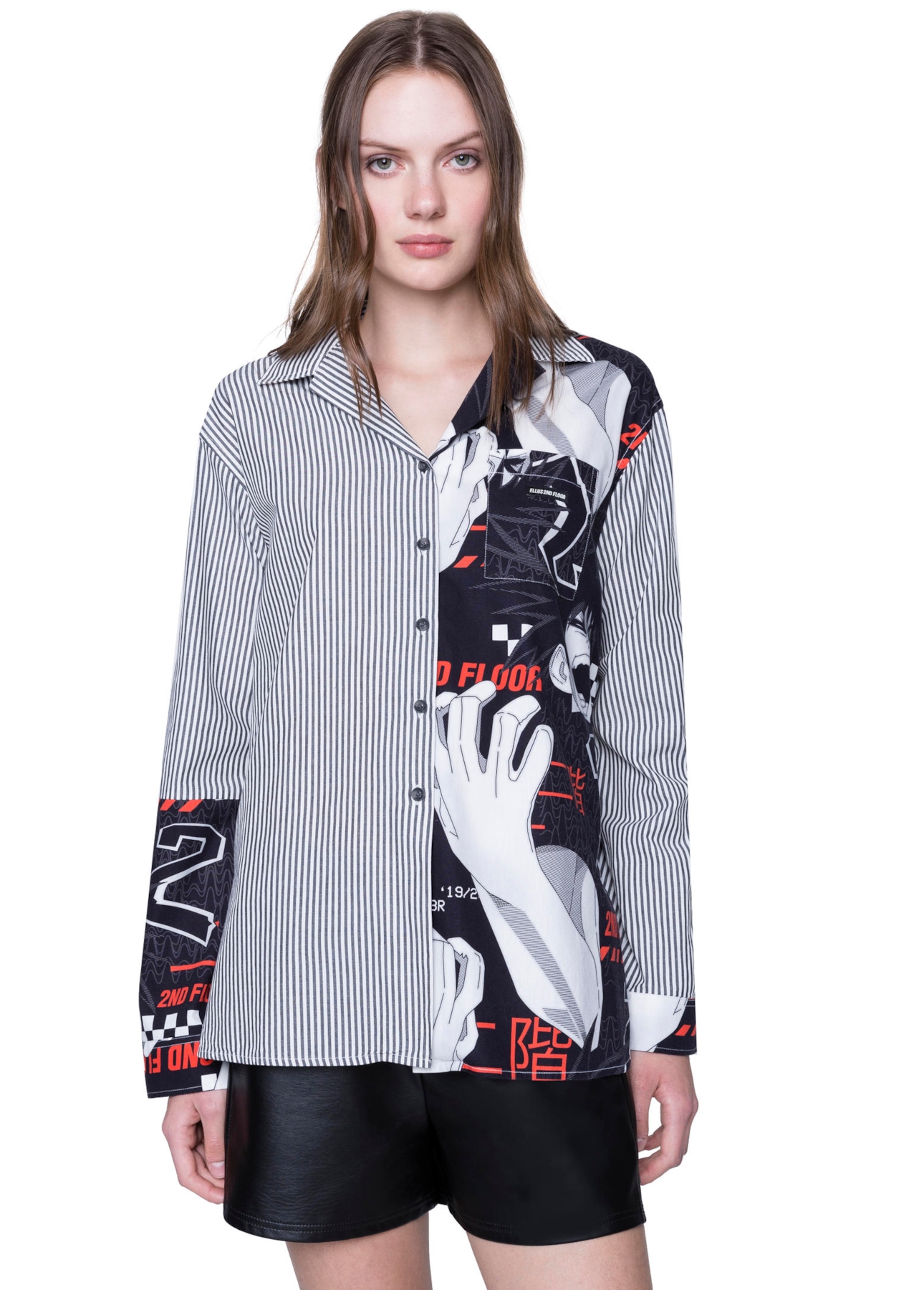 Camisa Stripes Scream 2nd Floor Preto
