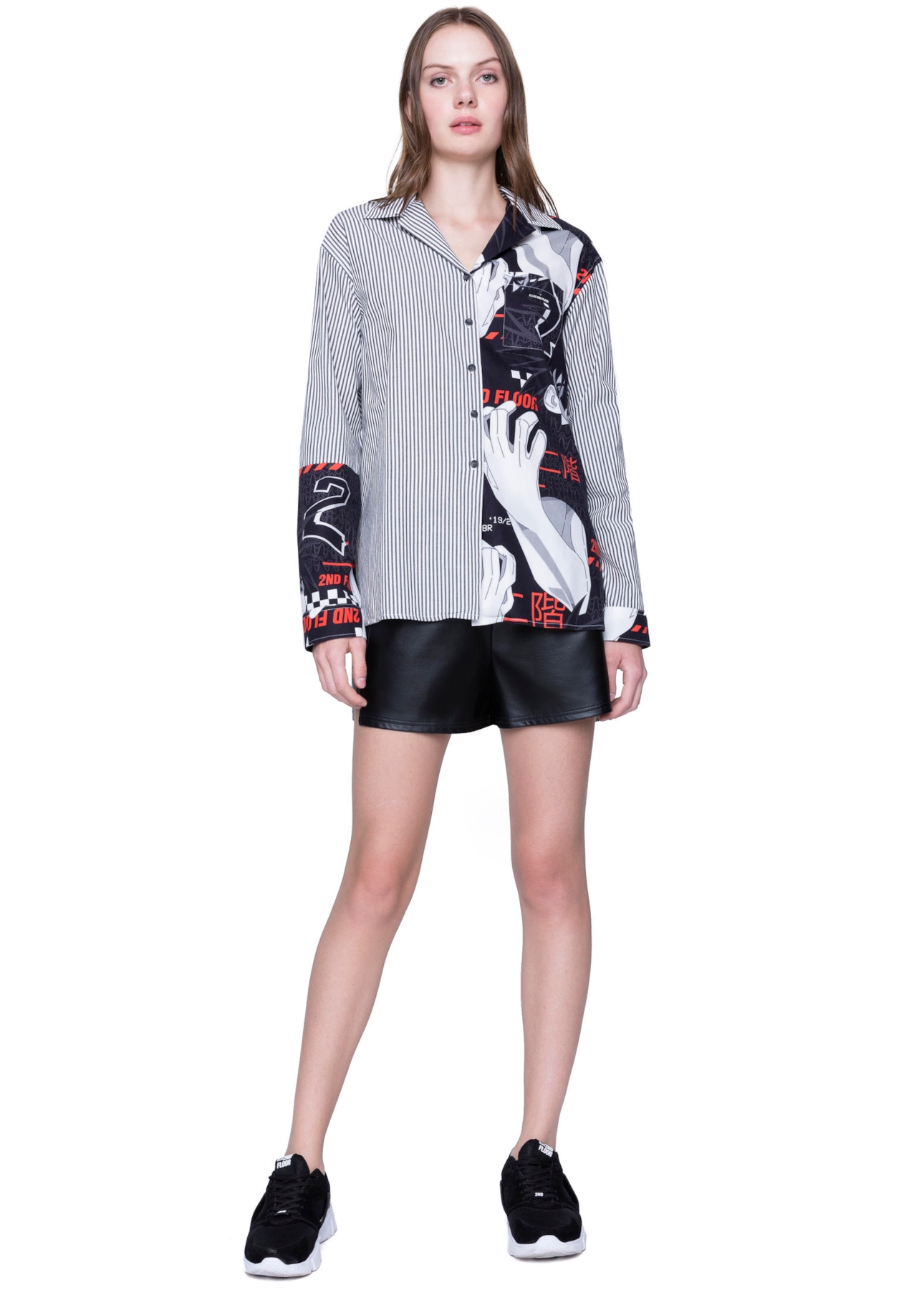Camisa Stripes Scream 2nd Floor Preto