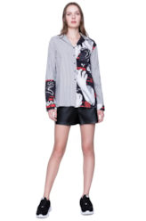 Camisa Stripes Scream 2nd Floor Preto