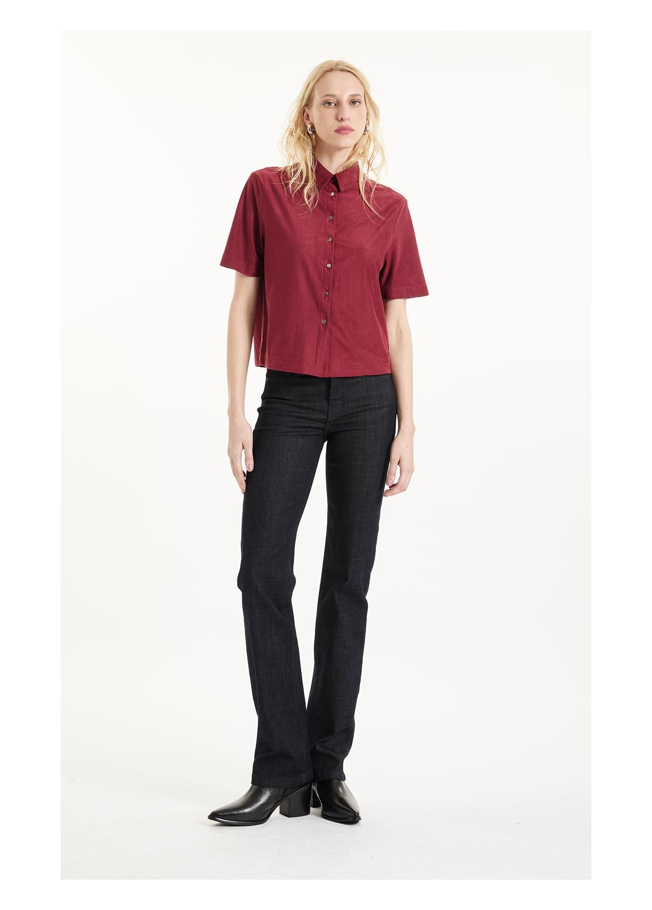 Camisa Suede Pettit Bordeaux