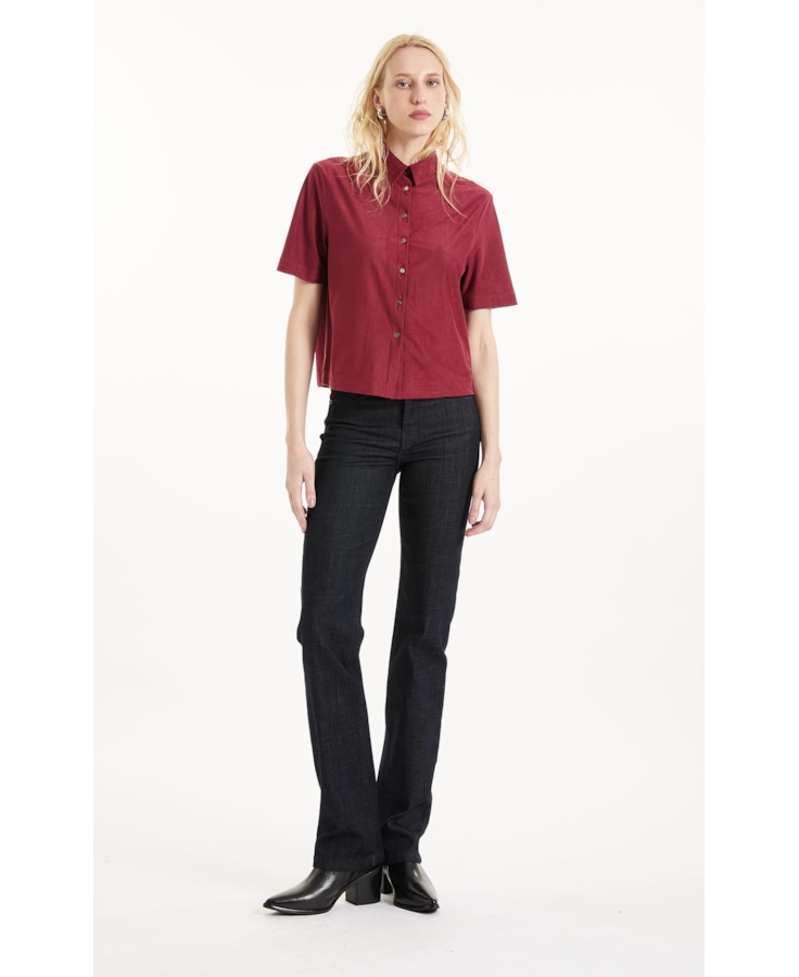 Camisa Suede Pettit Bordeaux