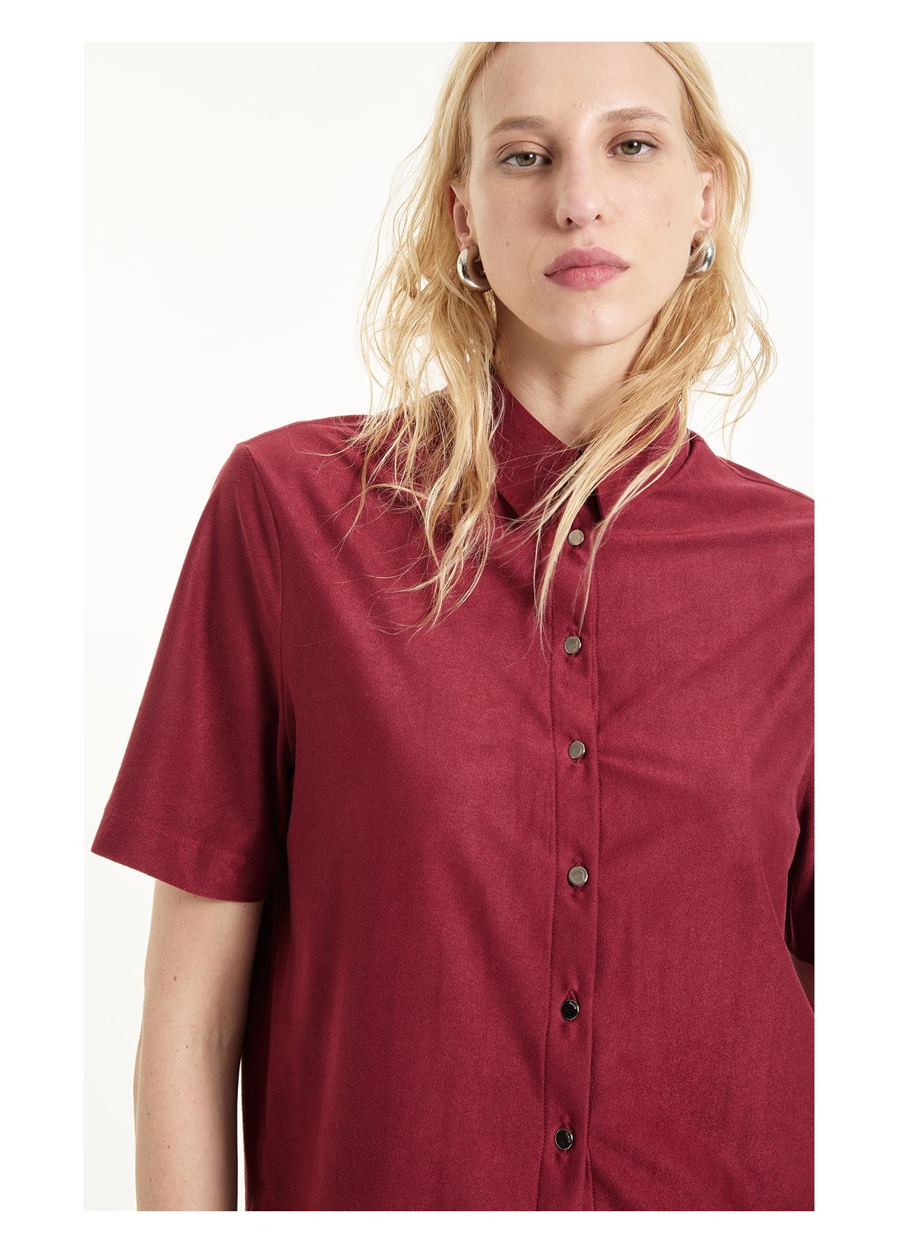 Camisa Suede Pettit Bordeaux