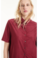Camisa Suede Pettit Bordeaux