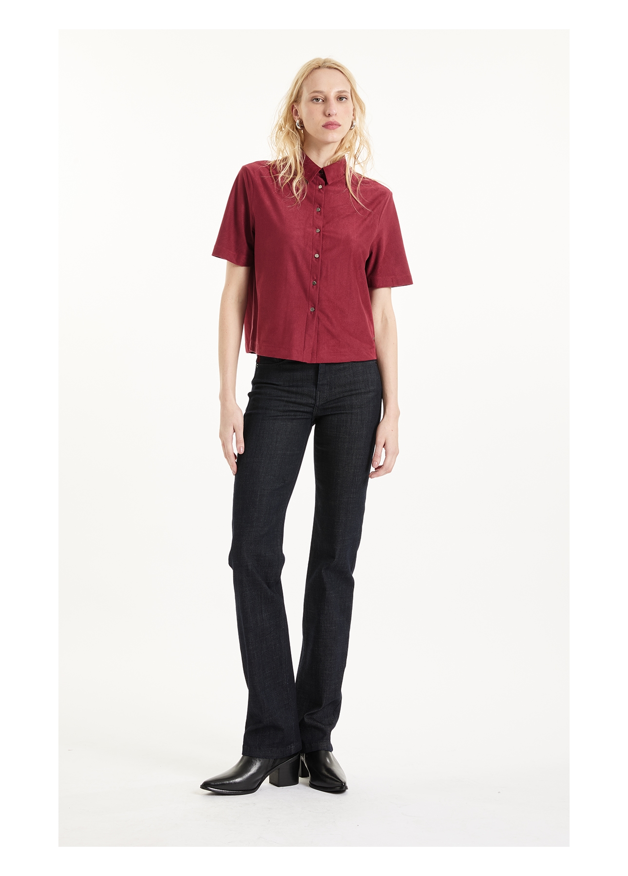 Camisa Suede Pettit Bordeaux