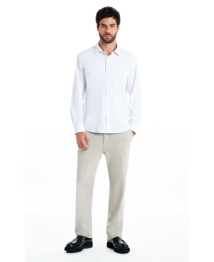 Camisa Tech Bambu Ld Slim Xangai Branco